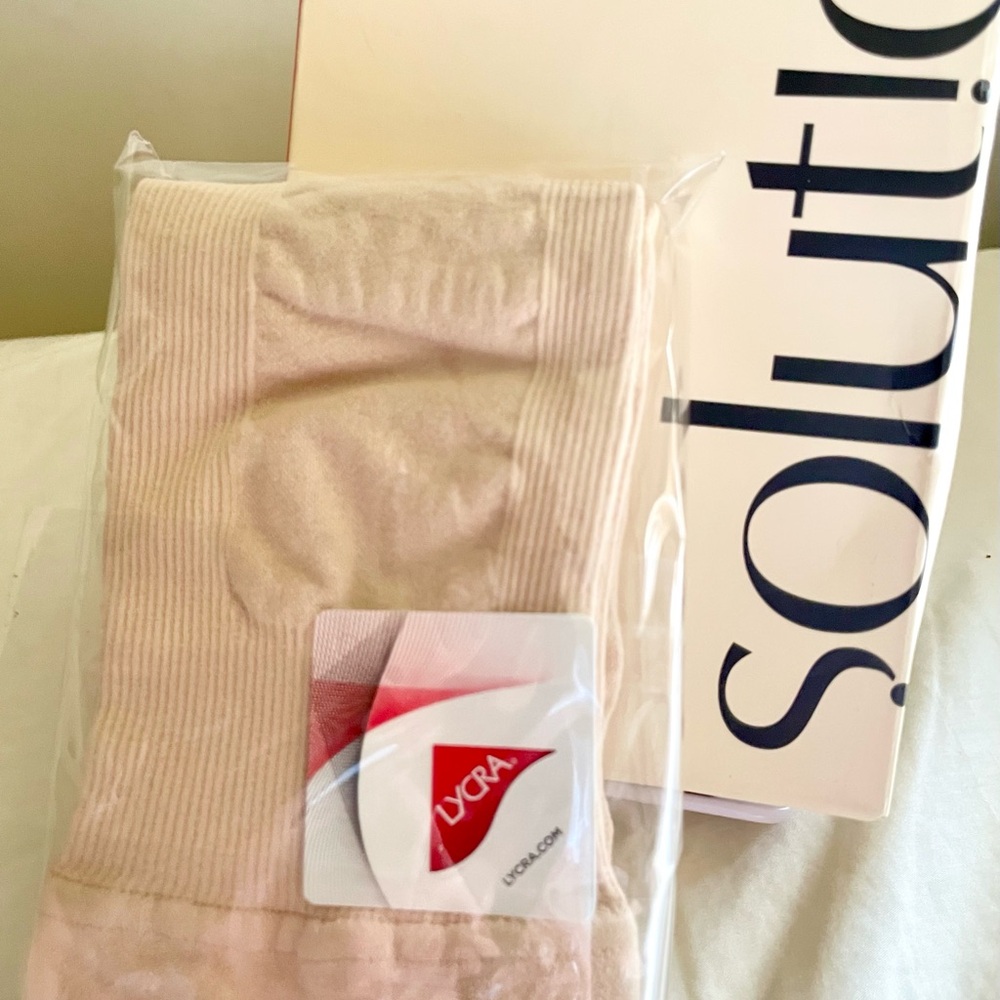 Beige Leg Compression Sleeve Size Large